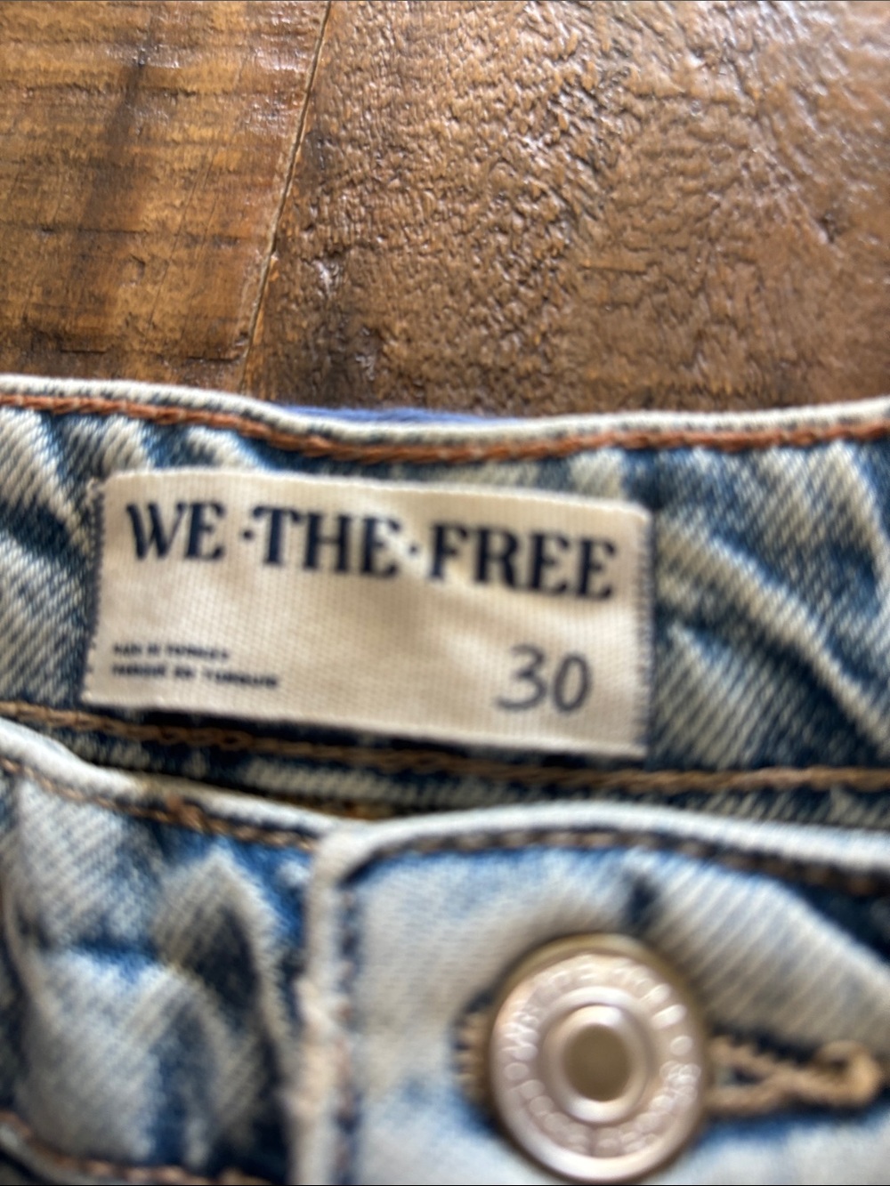 We The Free Women’s Moxie Light Blue Denim Work Pants with Drawstring Waist - Picture 4 of 4